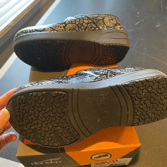 Dansko Black and Silver Paisley Clogs - Picture 5 of 5